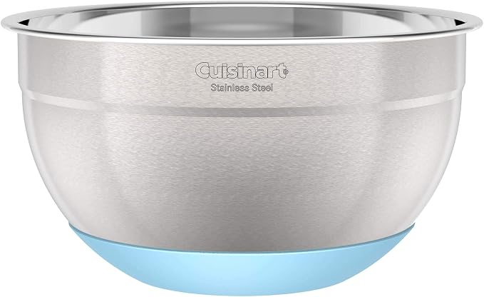 Cuisinart 3-Piece Stainless Steel Mixing Bowls with Nonslip Base, 1.5qt, 3qt & 5qt