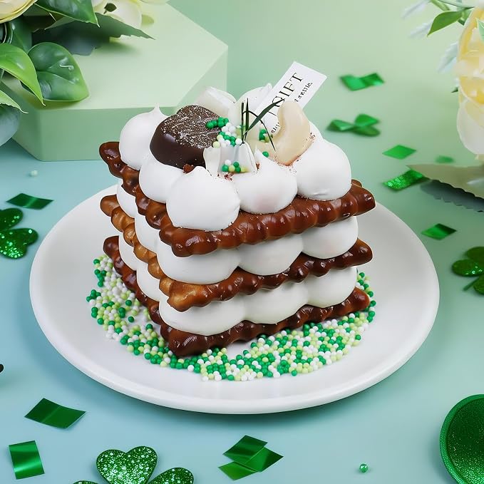 St Patricks Day Sprinkles - 6.53oz Green Shamrock Sprinkles for Cake Decorating, Assorted with Jimmies, Nonpareils, Confetti, Edible Sugar Candy for Baking, Cupcake, Cookie, Ice Cream Toppings
