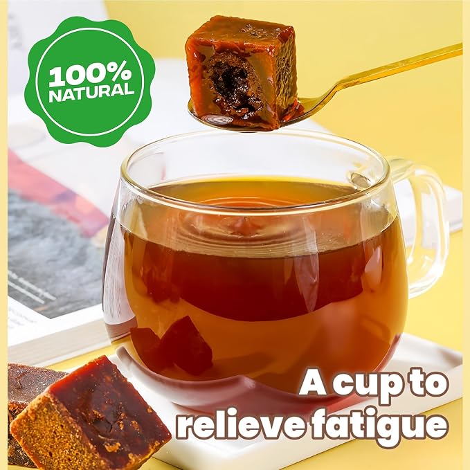 Brown Sugar Cubes, Deep Molasses Richness Raw Cane Demerara Sugar, Handmade Ancient Black Sugar, for Tea and Coffee Gourmet Bakers Seeking Complex Sweetness. 200g/7.05oz