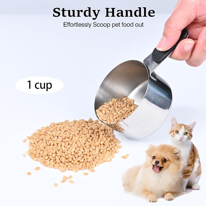 DOTINGHUX 1 Cup Magnetic Grips Stainless Steel Measuring Cup -1PCS