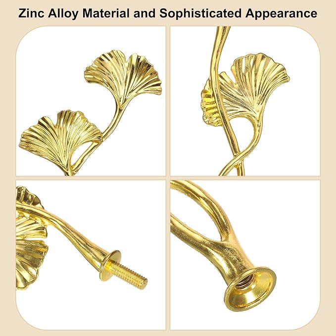 uxcell 2 Tiers Cake Tray Stand Handle 3 Set Metal Cake Stands Holder Cupcake Dessert Plate Hardware Fitting Holder Rod Stand Handle for Wedding Party Festival Cake Plate, Gold (Flower)