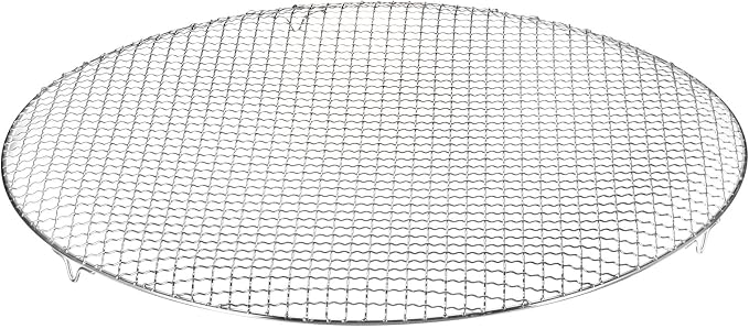 HARFINGTON Round Cooking Rack 21.7-inch Stainless Steel Cross Wire Barbecue Grill Net with 20mm Legs for Cooking Baking Steaming BBQ