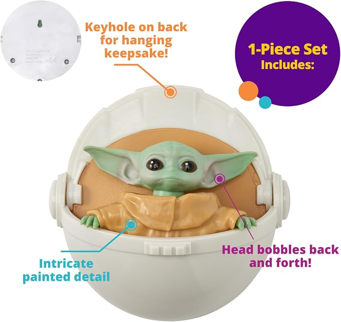 DecoSet® Star Wars™ The Mandalorian The Child Cake Topper, 1-Piece Cake Topper, Use with Cake Decorations to Create Intergalactic Cakes