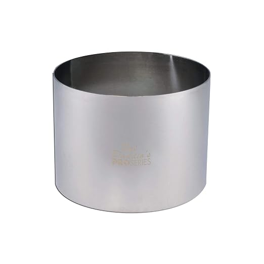 Fat Daddio's Stainless Steel Round Cake and Pastry Ring, 4 Inch x 3 Inch