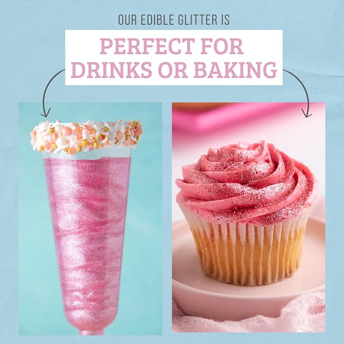 Sweets Indeed, Edible Glitter, Perfect for Drinks, Cocktails, Beverages & Cake Decorating, Dessert Cake Topper, Gift, 4 grams (Purple Edible Glitter)