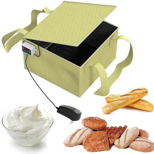 Dough Proofer with Heater, Fold Dough Proofing Box,Sourdough Bread Making Tools Kit, Low-Temperature Heating for Making Bread, Yogurt, Natto and Handmade Soap