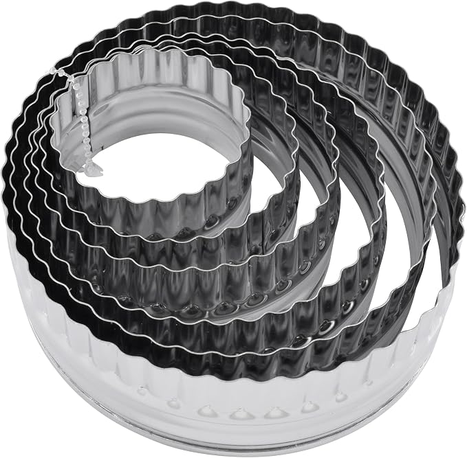 R&M International Stainless Steel Double Sided Biscuit Cutters, Assorted Sizes, 6-Piece Set