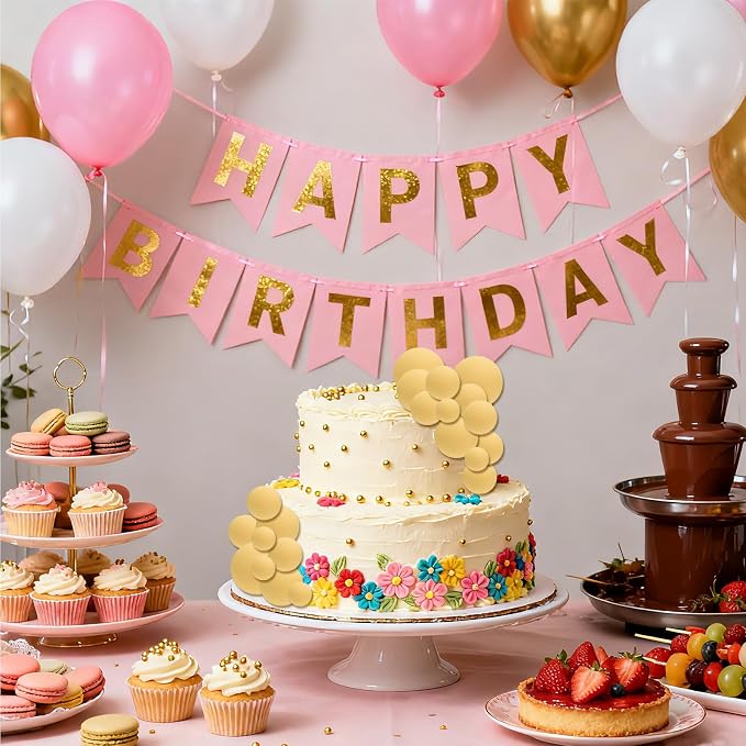 30 PCS Balls Cake Topper DIY Cake Insert Toppers Ball Cake Picks Cupcake Topper for Birthday Party Baby Shower Wedding Cake Decoration（Yellow）