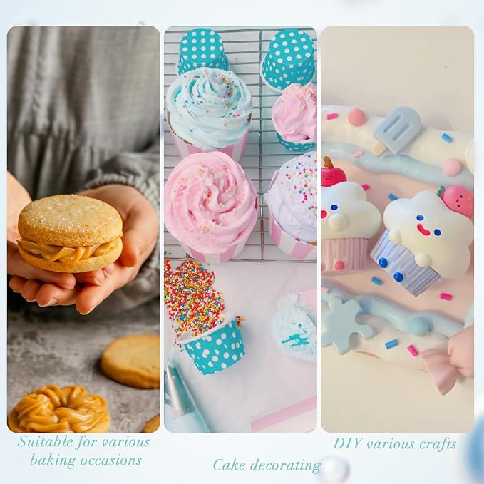 3 PCS Piping Bags Reusable, Silicone 16 Inch Manga Pastelera Small Piping Bags Reusable for Baking Cookie Cake Decorating Pastry
