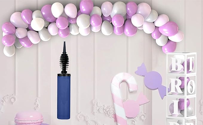 Balloon Pump, Inflator for Balloons, Toy Blower, Foil and Confetti Professional Pumper, Dual Action Hand Air Pump for Balloons.