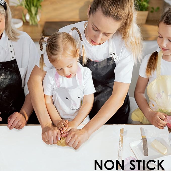 Extra Large silicone Mats, Food-Grade Kids Silicone Placemats Silicone Mats for Kitchen Counter Heat Resistant Mat, Non Stick Silicone Mat for Craft Pastry Baking, 27.6'' x 15.7''translucent white