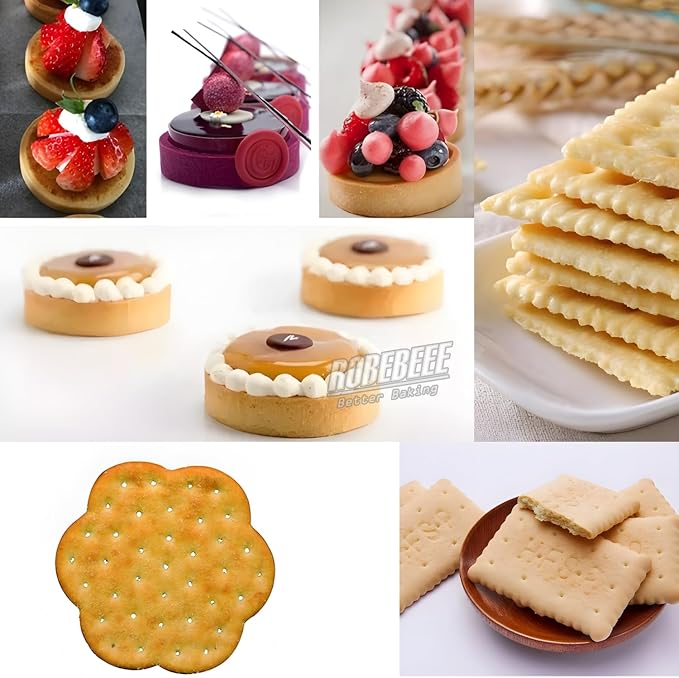 Multi-Shape Nylon Cookie Molds Round Square Star Plastic Geometry Biscuit Cutter Dough Mousse Bread Slicer DIY Bakery Utensils (Flat Square)