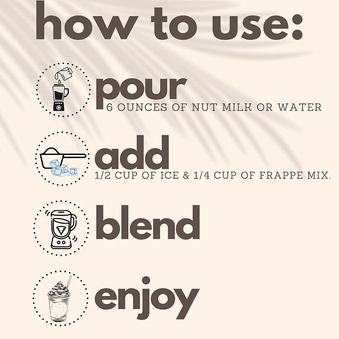 Coconut Cloud Frozen Hot Chocolate | Blended Instant Frappe Iced Cocoa | Add Nut Milk, Ice & Enjoy | Easy, Creamy, Delicious, Tasty Barista Quality. (Vegan, Dairy-Free, Plant Based, Certified Gluten-Free, Women Owned, US Made), 6 Servings