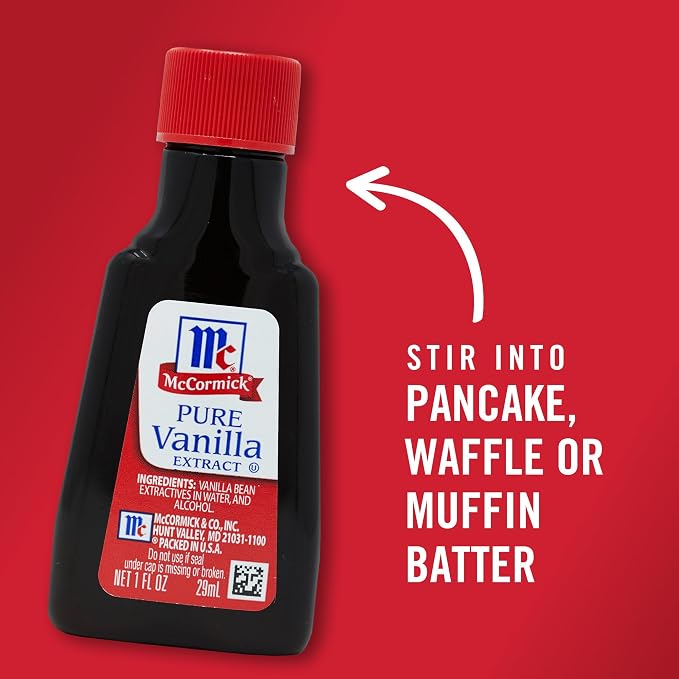 McCormick Vanilla Extract, Pure, No Corn Syrup, Gluten Free, Rich, Sweet Flavor and Aroma for Baking and Savory Dishes, 1 fl oz