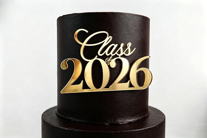 Class of 2026 Cake Topper,Congrats Grad Cake Topper,Graduate Party-2026 High School/College/Senior Graduation Party Party Decorations