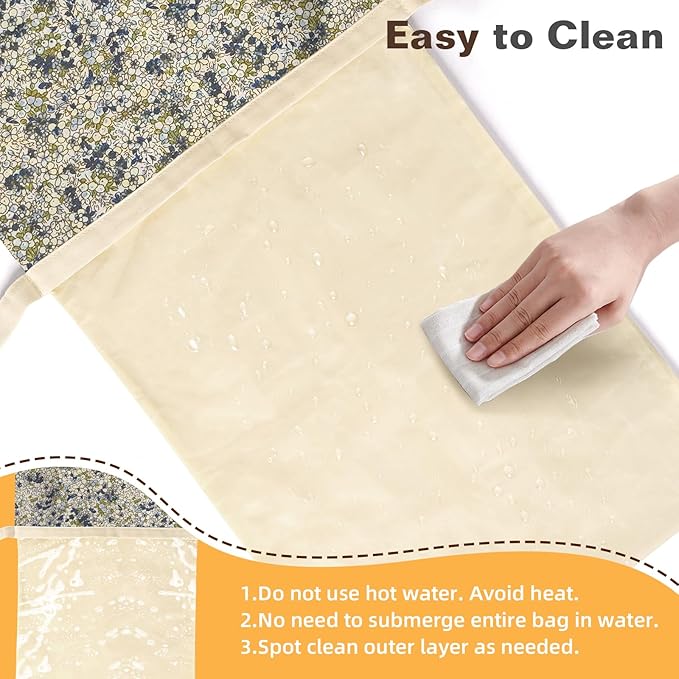 2 Pack Beeswax Bread Bags for Sourdough Homemade Bread, XL Reusable Bread Storage Bag, Organic Waxed Line and Linen Fabric Bread Bag for Home Bakers, Picnics Work or Gift-Giving