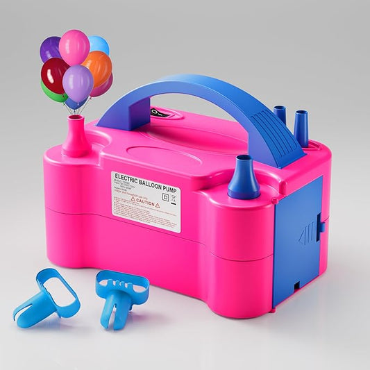 Balloon Pump - Electric Dual Nozzle Air Pump for Balloon, Portable Balloon Blower Save Time and Effort, Balloon Inflator for Parties and Decorations - 110V-120V, 600W