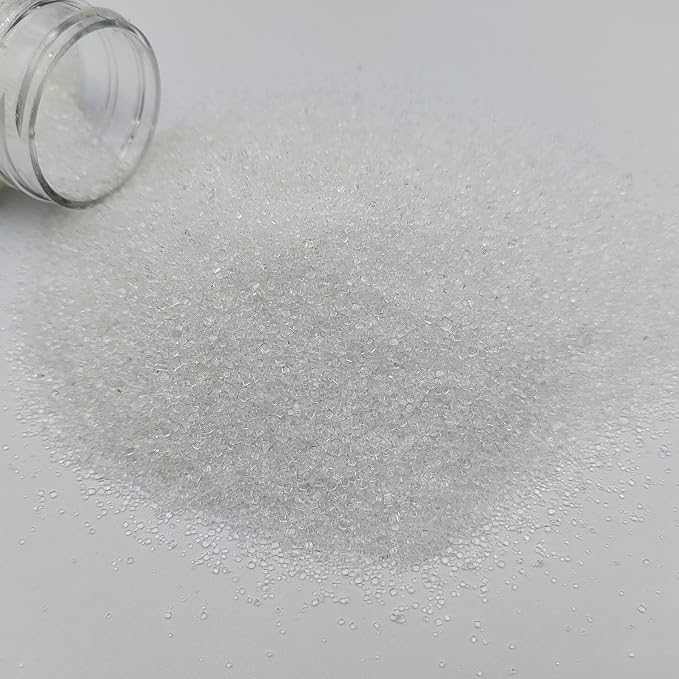 White Sanding Sugar Sprinkles, White Sugar Crystals, Edible Sparkling Sprinkles for Cake Cupcake Decorating, Baking Cake Decorations, Cookies Ice Cream Toppings, Wedding Party Christmas Supplies 130g/4.6oz