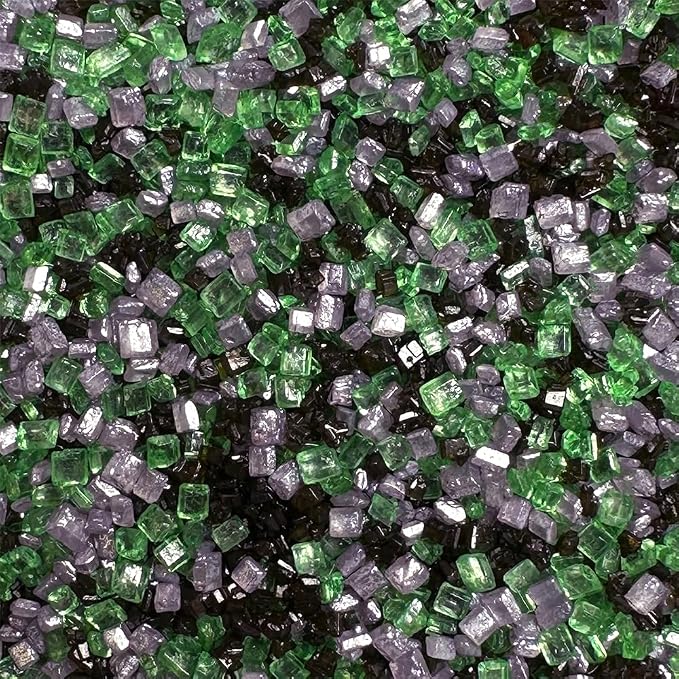 Brew Glitter - Hocus Pocus Mix - Green, Purple & Black Rimming Sugar (4oz, 1x Bar Tin) Halloween Cocktail Garnish for Mixed Drinks & Refreshments