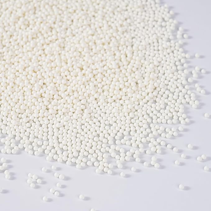 White Nonpareils Sprinkles, Edible 2mm Pearl, White Sprinkles for Cake Decorating, Cake Pops, Cupcakes, Cookies, Macaron, and Ice Cream(120g/4.23oz)