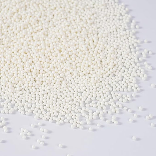 White Nonpareils Sprinkles, Edible 2mm Pearl, White Sprinkles for Cake Decorating, Cake Pops, Cupcakes, Cookies, Macaron, and Ice Cream(120g/4.23oz)