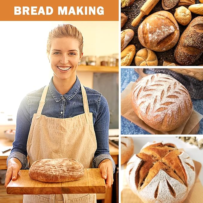 2PCS Bread Lame, Magnetic & Extractable Sourdough Scoring Tool with Safety Lock, Bread Dough Cutter Dough Scoring Tool for Baking, Include 12 Razor Blades & Pattern Guide Booklet