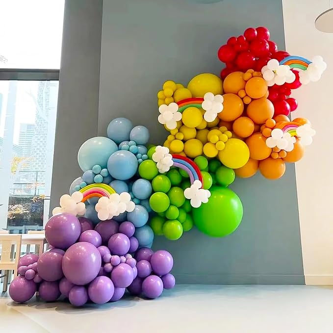 Voircoloria Balloons, 66pack 12inch Assorted Color Rainbow Latex Party Balloons for Wedding, Birthday, Graduation, Bridal Shower, Baby Shower, Gender Reveal, Anniversary Party Decorations