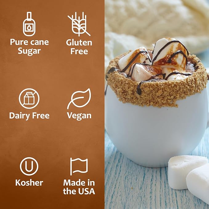 Syruvia Coffee Syrup, S'mores Flavored Syrup for Drinks, Lattes, and Desserts – 25.4 fl oz - with Pump