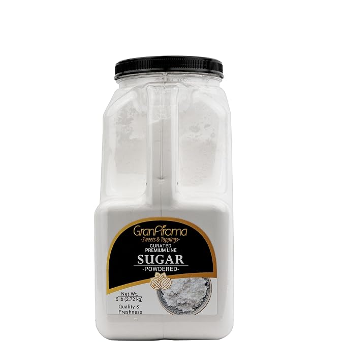 GranAroma Powdered Sugar, Fine Powder, Baking & Frosting, Confectioner's Sugar (6 Pound)