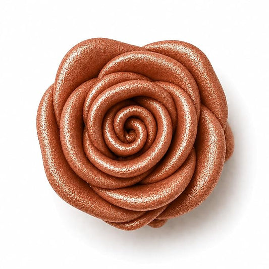 Confect Metallic Edible Copper Roses | Edible Cupcake Toppers | Edible Flower For Cake Decorating | Pack Of 12 Edible Metallic Sugar Flowers for Cake Decorating- Vegan, Soy-Free, Dairy-Free
