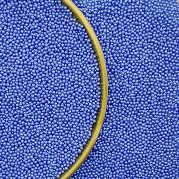 Edible Royal Blue Sprinkles Candy 2mm Mini Pearls Cake Decorations Cupcake Toppers Cookie Decorating Perfect for Wedding Party Valentine Halloween Christmas Supplies 3OZ