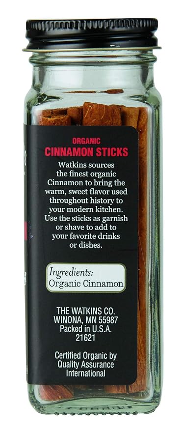 Watkins Organic Cinnamon Sticks, 1.2 Ounce, 3 Count