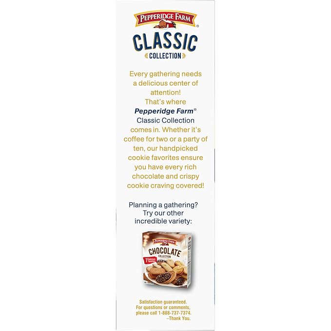 Pepperidge Farm Cookies Classic Collection, 9 Cookie Varieties, 13.25 Oz. Box (Pack of 3)