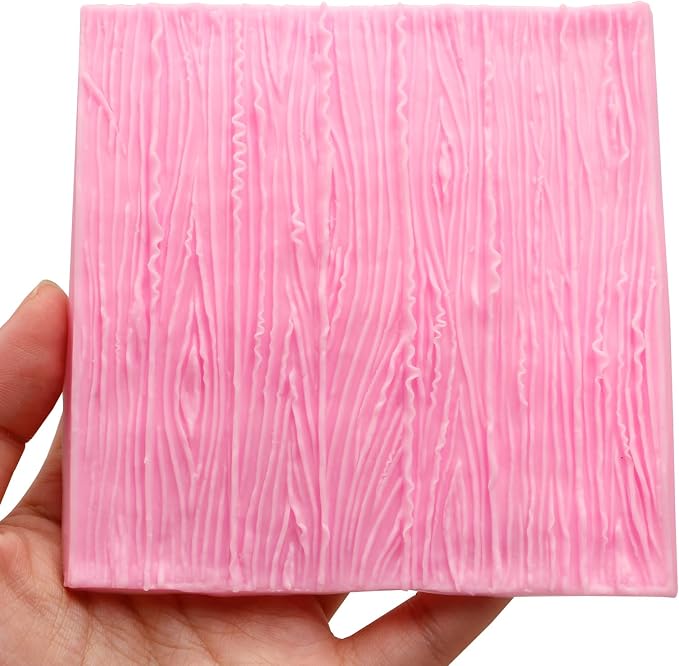 Wood Grain Tree Bark Silicone Molds, Bark Texture Mat Silicone Mold for Cake Decoration Candy Cupcake Topper Cake Polymer Clay Crafts Epoxy Resin