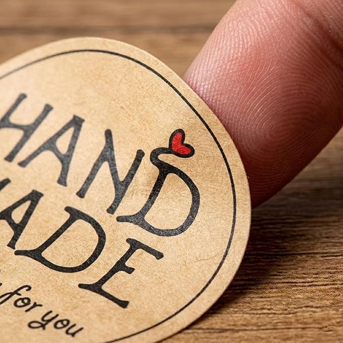 Handmade Kraft Packaging Stickers: 120 PCS 1.6 Inch Round Paper Seals with Especially for You Design for Small Business Bakery Boxes, Cookie Bags, Jars and Treat Bags