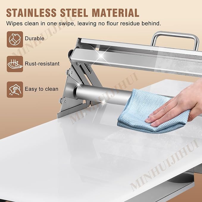 Laminadora De Masa Manual,Croissant Dough Laminator,With Sheeter Board,With 56 Adjustable Thickness Settings,Folding Dough Sheeter Machine,For Home And Commercial Bakeries