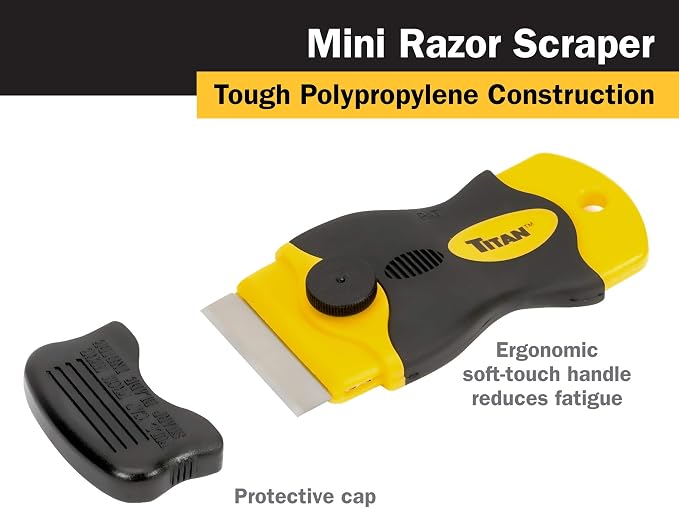Titan Tools 17015 4-Inch Mini Razor Scraper with (21) #20 Steel Blades