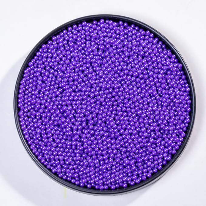 Purple Sprinkles Edible Pearl Sprinkles 130g 4.6OZ,Cake Dessert sprinkles,Cookie sprinkles,Sugar Pearl, Edible Candy Pearls for Cake Cupcake Decorationg (4mm-Purple)