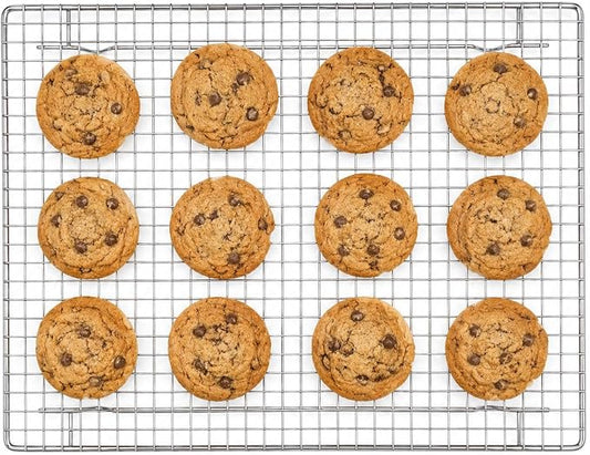 Mrs. Anderson's Baking Professional Cooling Rack, Heavy Duty Steel, Fits Half Sheet Pans, 16.5 x 11.875 x 0.625-Inches