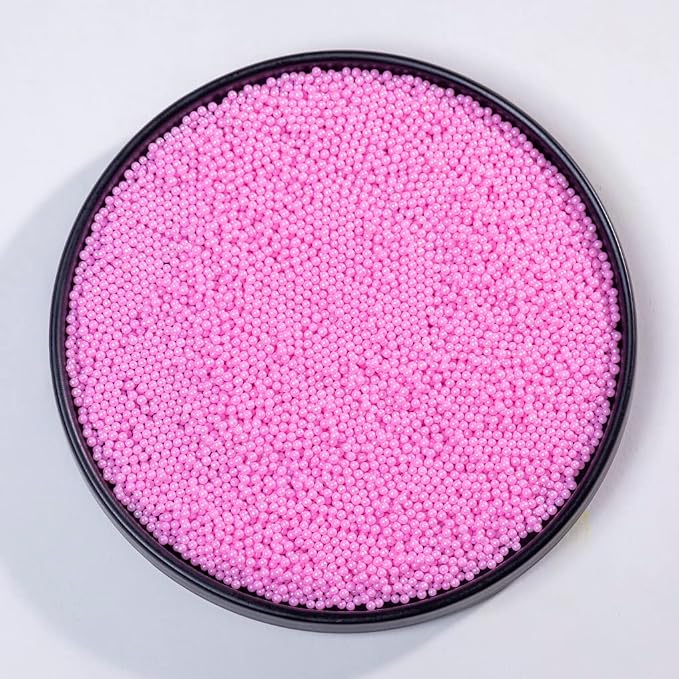 Pink Sprinkles 130g/4.6oz Edible Pearl sprinkles for Cake Decorations,Christmas Cake Dessert Sprinkles,Cookie sprinkles,Sugar Pearls, Edible Candy Pearls for Cake Cupcake Decorationg 2mm (Pink)