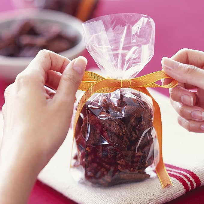 Augshy Cake Pop Bags, 300 Pcs 6x8" Treat Cello Bags with 300 Twist Ties | OPP Plastic Bag for Gifts Wrapping,Individual Resealable for Lollipop Candy Chocolate Dessert Cookie Wrapping Buffet
