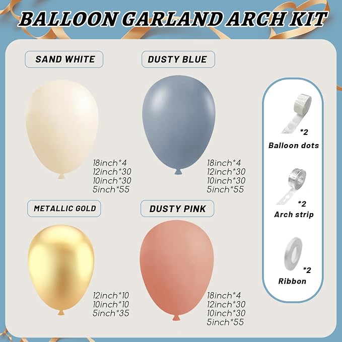 Gender Reveal Balloon Garland Arch Kit,412pcs Pink and Blue balloons 18 12 10 5 Inch for Gender Reveal Decorations Birthday Baby Shower Wedding Bridal