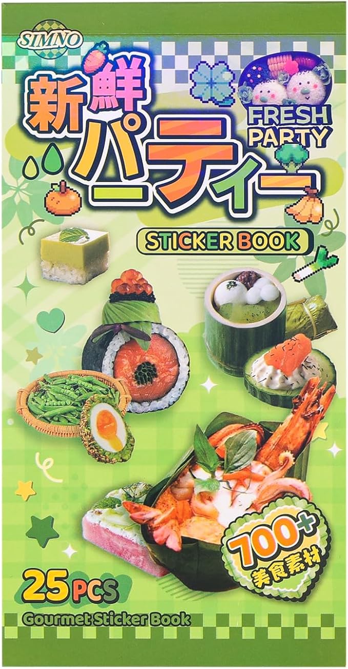 Girl's Japanese Retro Sticker Book, Food and Daily Life Theme - 700+ Cute Old Showa Style Foodie Stickers, for DIY Scrapbooking Journaling Handbook Decoration