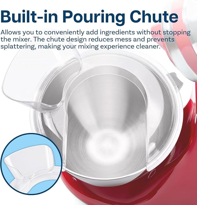 Mixer Attachments for KitchenAid 4.5–5 Quart Tilt-Head Stand Mixers – Compatible with Artisan & Classic – Beaters, Whisks, Dough Hooks & Attachment Sets by MMOBIEL (Pouring Shield, Eco-friendly PE)