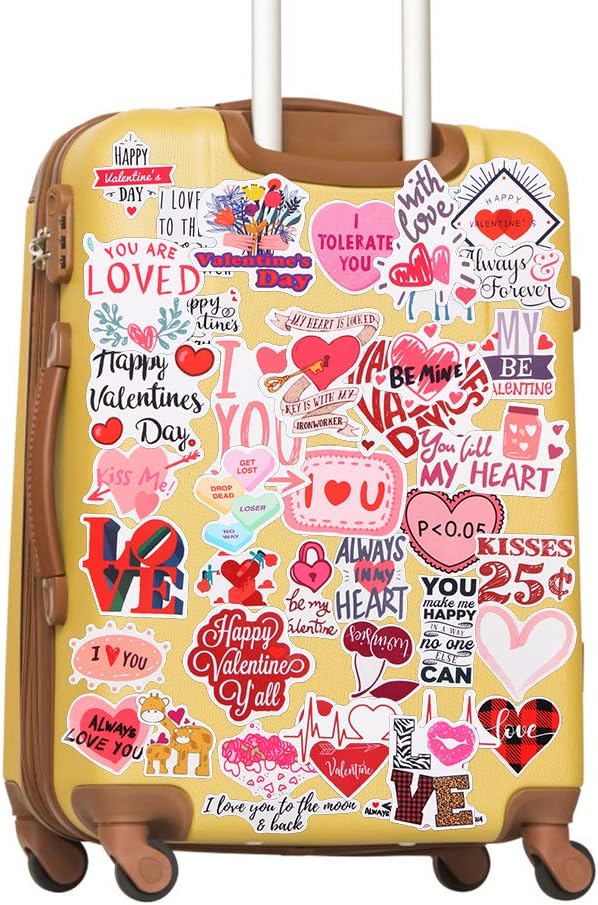 FaCraft Valentines Day Stickers - Love Sticker Scrapbook Stickers for Laptop Gift Box Envelopes Seal I Love You Card, Couple Daily Planner, Weeding Scrapbooking Supplies Valentine Sticker