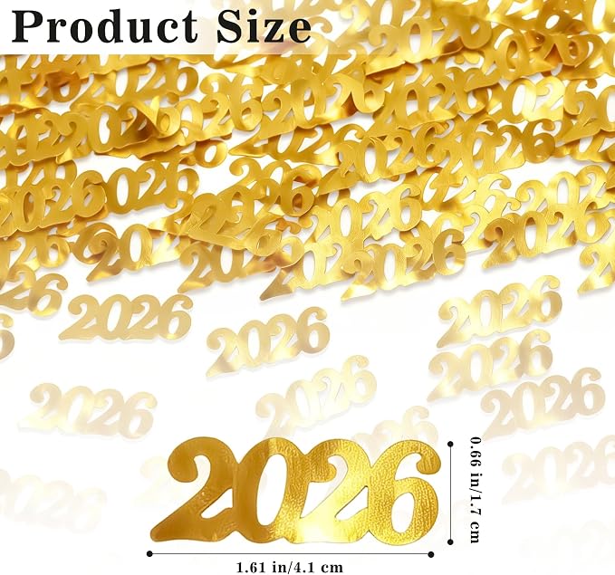 Graduation Confetti 2026, Congrats Grad Confetti Class of 2026, 60g Gold Glitter Graduation Table Scatter Centerpiece for Graduation Party Decorations Senior High School Celebration Party Supplies
