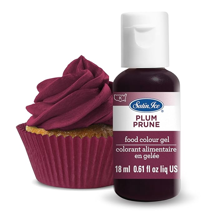 Satin Ice Food Color Liquid Gel, 0.61 fl oz Bottle, Plum