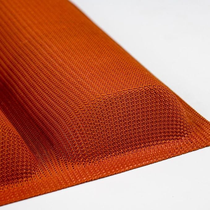 FETESUR Silicone Perforated Baking Forms Sandwich Mold French Baguette Bread Pan Food Mat 5 Loaf Non-Stick Baking Liners (Orange)