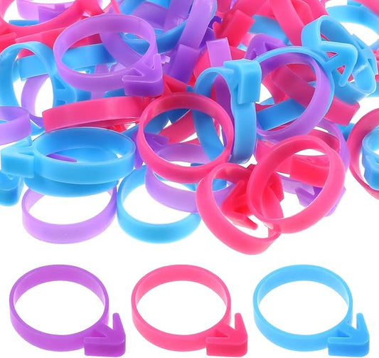 Piping Bag Ties 60 PCS Pastry Bag Ties Silicone Icing/Piping/Pastry/Frosting Bag-Ties Includes 3 Color Reusable Piping Bags Clips for Cupcakes Cookies and Pastry Seal