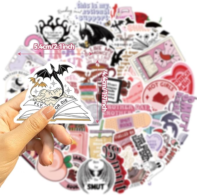 104 PCS Romance Book Stickers for Kindle- Bookish Fantasy Dragon Aesthetic Stickers for Kindle Case, Water Bottle, Scrapbook, Journal - Cute Book Lover Gifts for Adults Teens